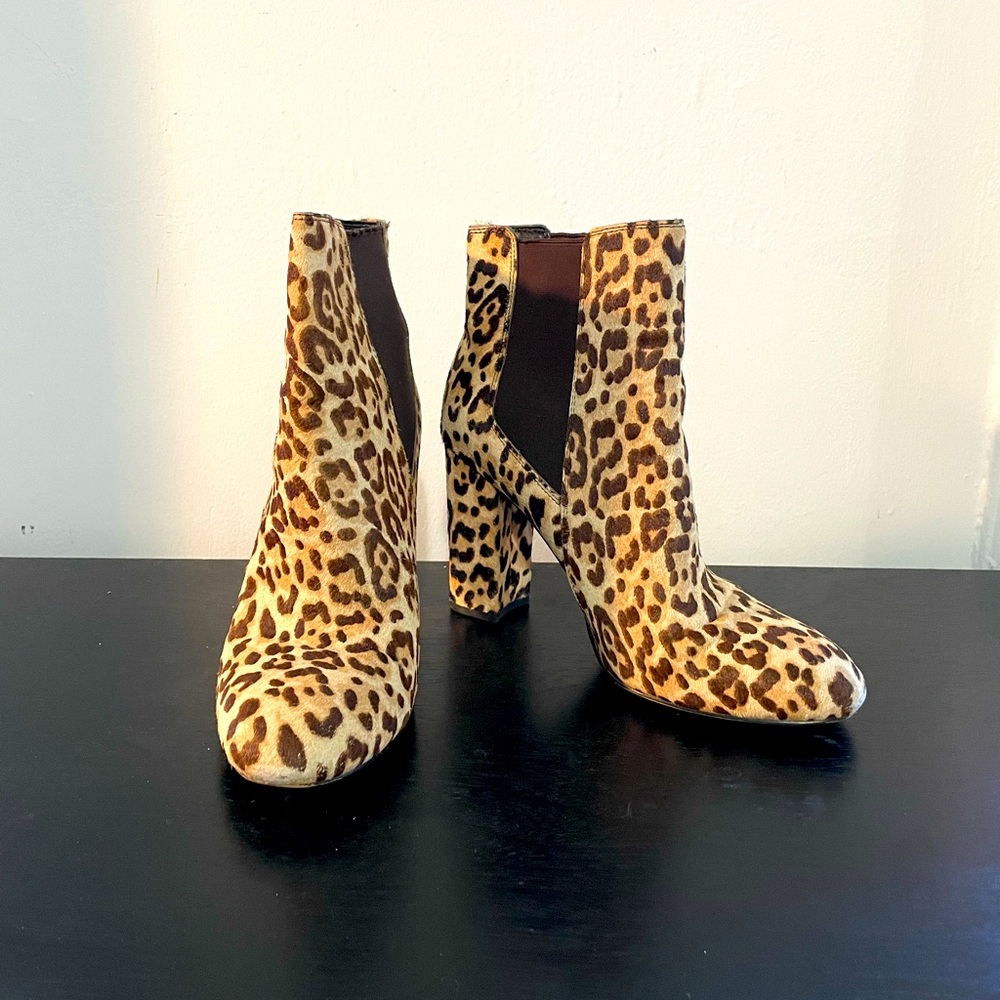 Sam Edelman, Leopard Print Booties, 8